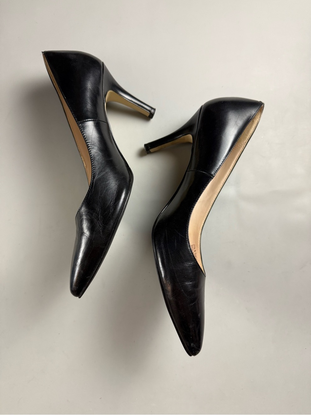 Cole Haan Grand.OS Black Leather Pointed Toe Classic Pumps Heels Womens 9 B - Picture 3 of 9